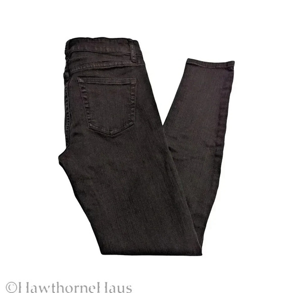 WILD FABLE Black High Rise Skinny Distressed Jeans Size 0 Stretch - Picture 2 of 9